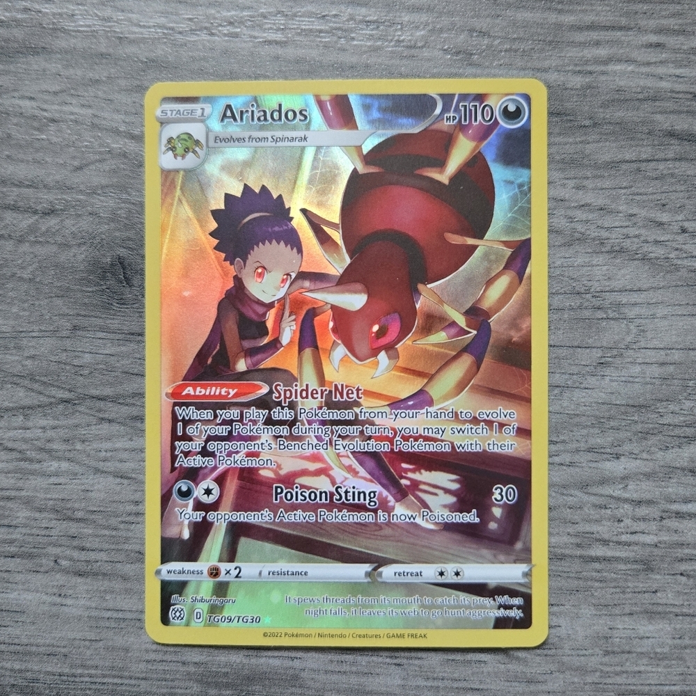 Ariados #TG09 Pokemon Brilliant Stars Holo Card